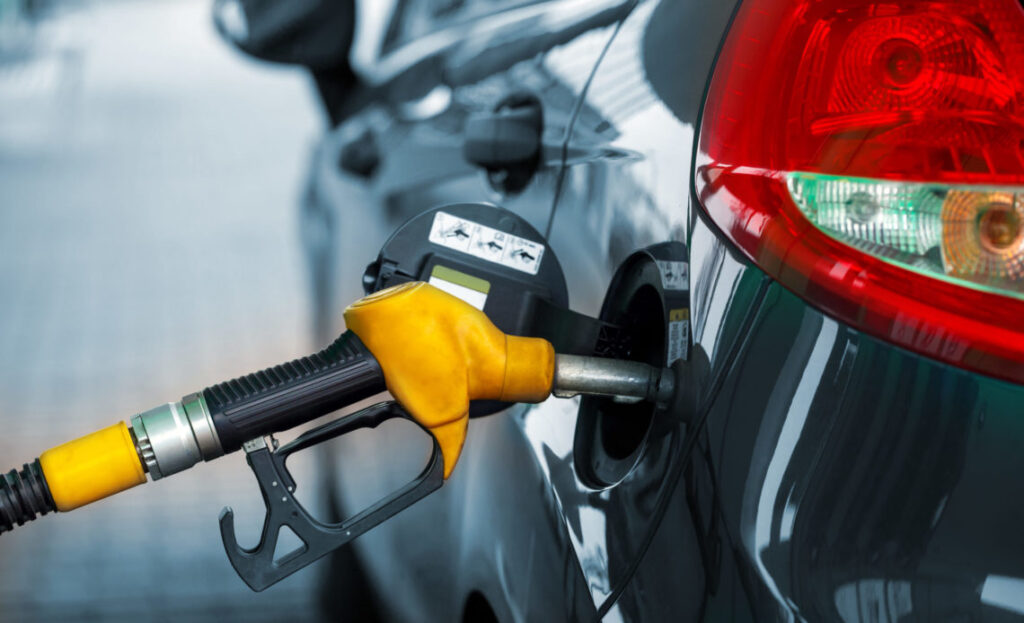 Car refueling on a petrol station