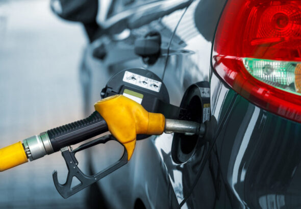 Car refueling on a petrol station